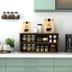 stackable mounted storage cabinet – 2 tier modular organizer for kitchen, bedroom & living room