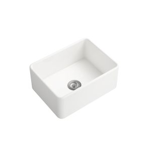 white farmhouse sink: deep apron front single bowl undermount kitchen sink