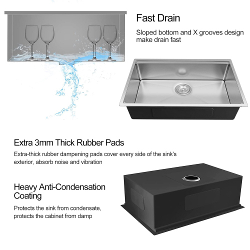 32" undermount workstation sink: 18 gauge stainless steel single bowl kitchen sink 32" undermount workstation sink: 18 gauge stainless steel single bowl kitchen sink