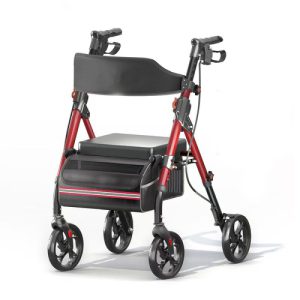 foldable rollator walker with seat heavy duty 350lb capacity for seniors