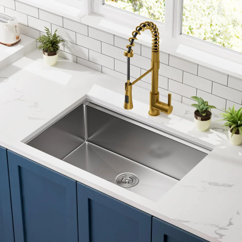 32" undermount workstation sink: 18 gauge stainless steel single bowl kitchen sink 32" undermount workstation sink: 18 gauge stainless steel single bowl kitchen sink