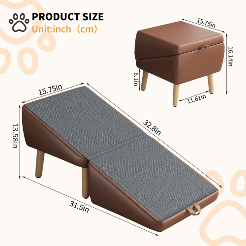 foldable 2 in 1 dog stairs for small dogs split ottoman pet ramp foldable 2 in 1 dog stairs for small dogs split ottoman pet ramp